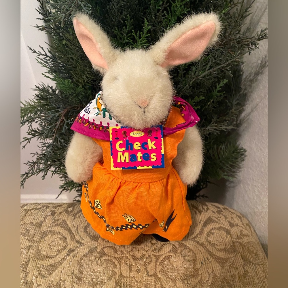 Vintage Muffy VanderBear Hoppy VanderHare Check Mates Stuffed Toy
